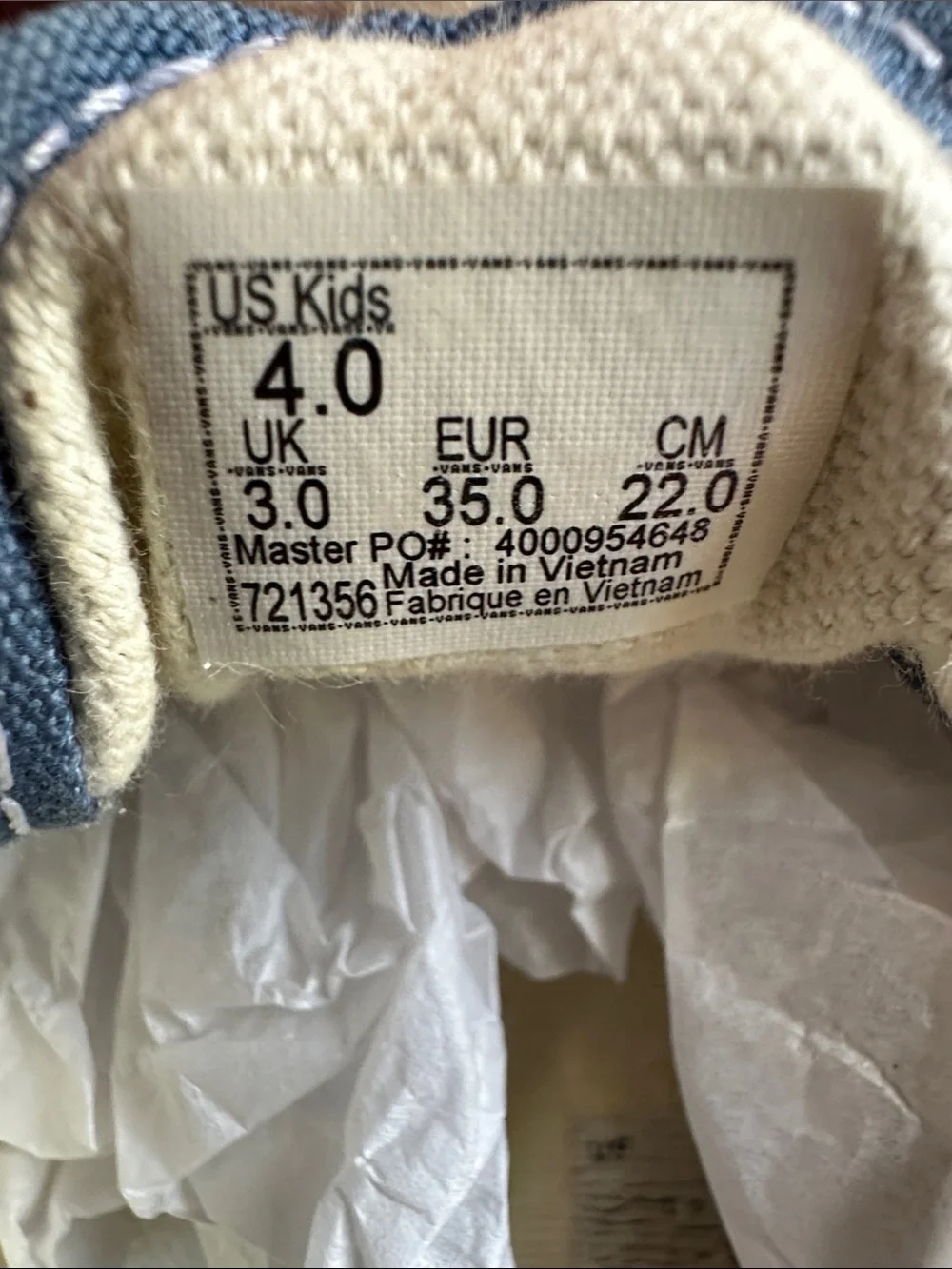 Vans Kids Authentic Canvas Sneaker